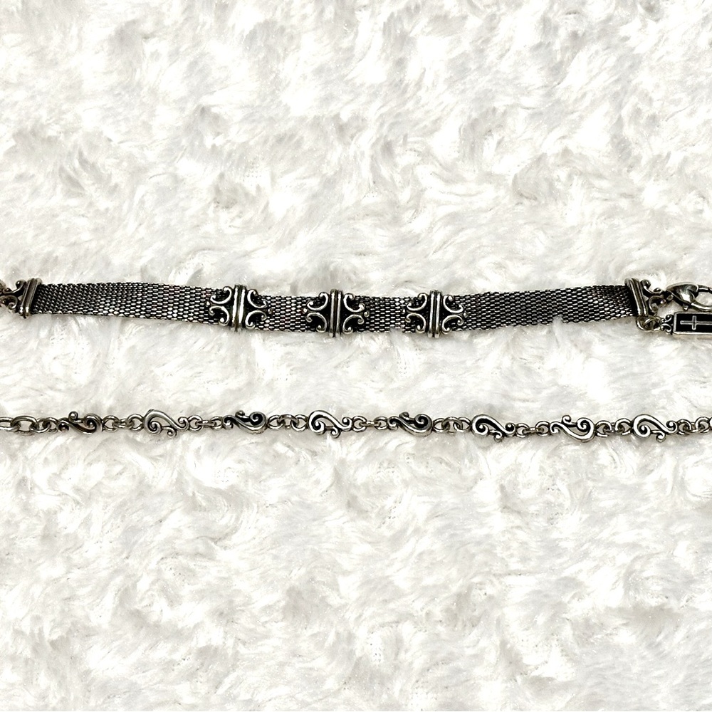 Brighton Silver Bracelets - 7.5” with Extensions